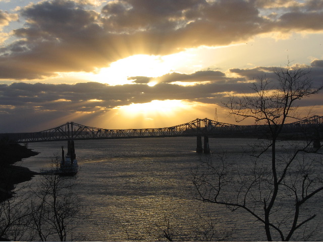 Sunset on the Mississippi from Natchez